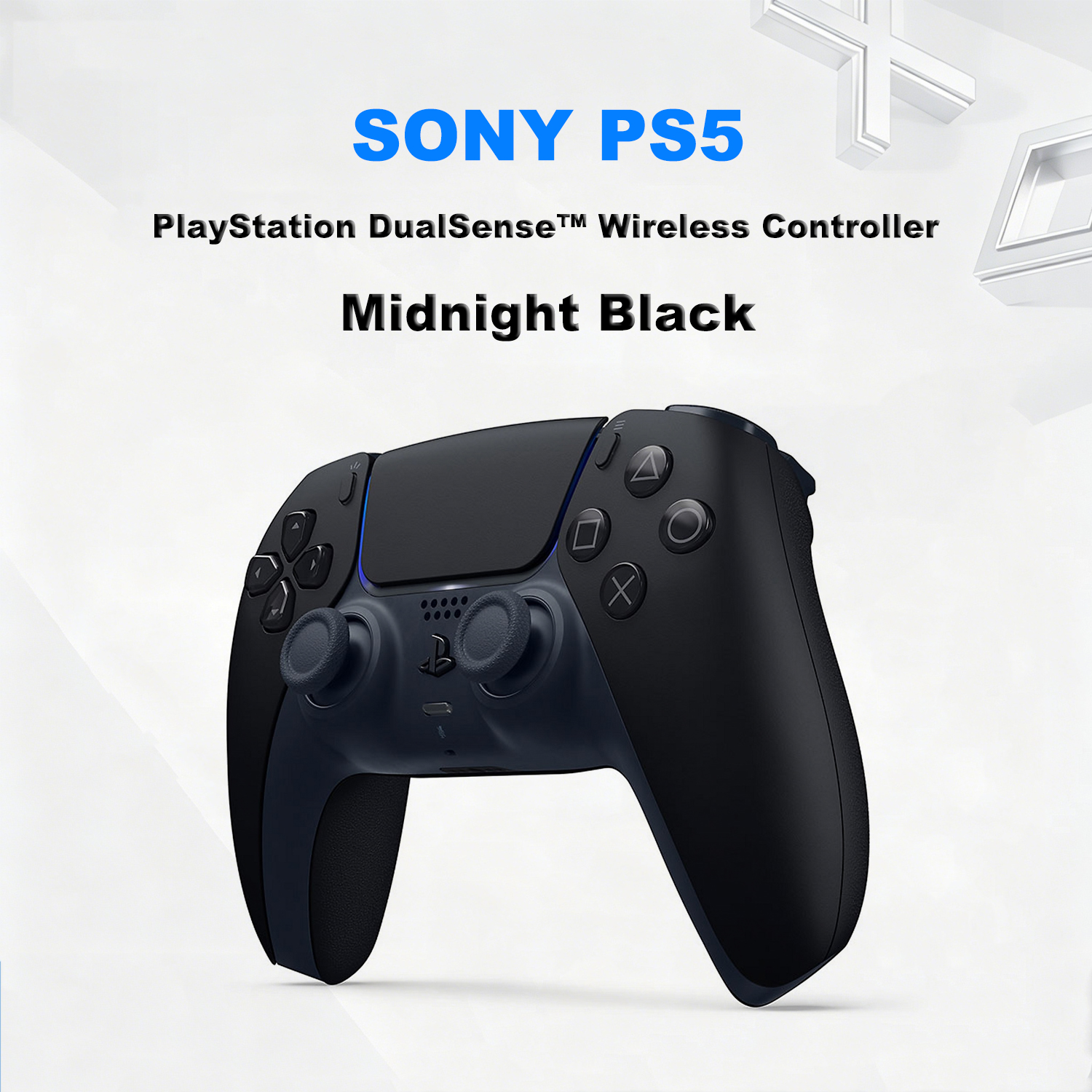 PlayStation PS5 DualSense Wireless Controller– Midnight Black - สําหรับ PS5, PC, MAC & Mobile, อุปกร