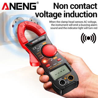 ANENG หนึ่งชุด ST170 แคลมป์มิเตอร์ดิจิตอล, 1999 นับแรงดันไฟฟ้า AC/DC NCV ความแม่นยําสูงแบบไม่สัมผัส 500A เครื่องมือต้านทานตัวเก็บประจุไดโอด