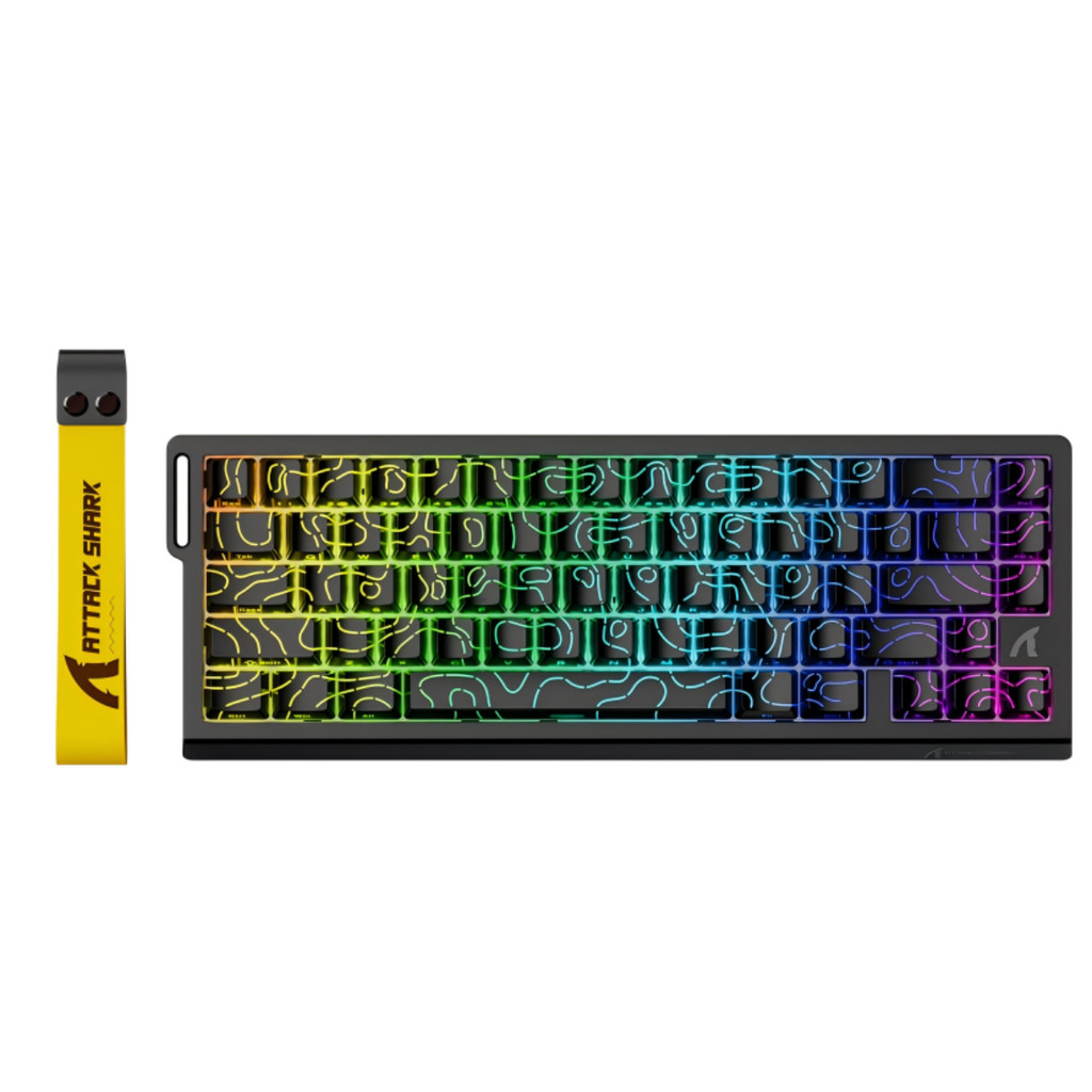 Attack Shark X68 HE Magnetic Switch Gaming Keyboard 68 คีย์แบบมีสาย 8000Hz 0.01 มม.Reft Trigger RGB 
