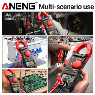 ANENG หนึ่งชุด ST170 แคลมป์มิเตอร์ดิจิตอล, 1999 นับแรงดันไฟฟ้า AC/DC NCV ความแม่นยําสูงแบบไม่สัมผัส 500A เครื่องมือต้านทานตัวเก็บประจุไดโอด