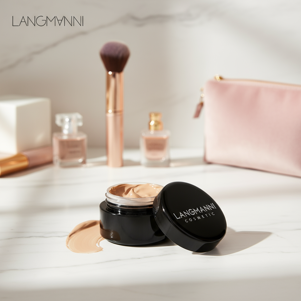 LANGMANNI 1PC รองพื้นและคอนซีลเลอร์ - ปกปิดเต็ม, เนื้อแมตต์, กันน้ํา; ให้ความชุ่มชื้น, ปรับผิวกระจ่า