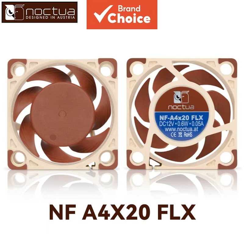 พัดลมระบายความร้อน Noctua NF-A4x20 FLX 4ซม. 12V 3พิน เสียงเงียบ 0-5000รอบต่อนาที สําหรับมินิพีซี เซิ
