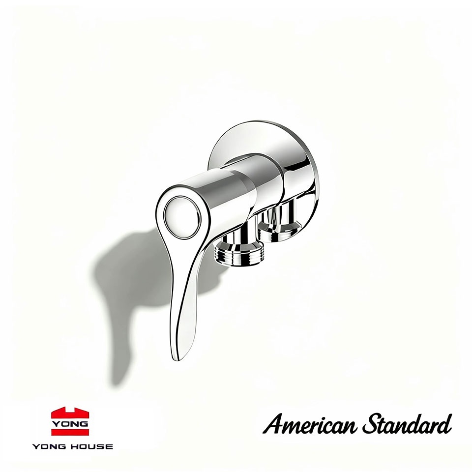 One Piece American Standard F21033-CHADY ติดผนังทองเหลืองน้ําเย็นก๊อกน้ําวาล์ว, Chrome Finish สําหรั