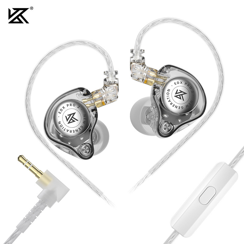 หูฟังมีสาย KZ EDX PRO 2 EDXPRO2 HIFI เบสหนัก ตัดเสียงรบกวน พร้อมไมโครโฟน เลือกได้