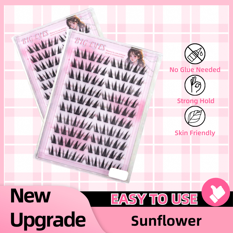 ขนตาปลอมแบบมีกาวในตัว ติดเองได้ ใช้ซ้ําได้ ไม่ต้องใช้กาว ติดง่าย - รูปที่ 4