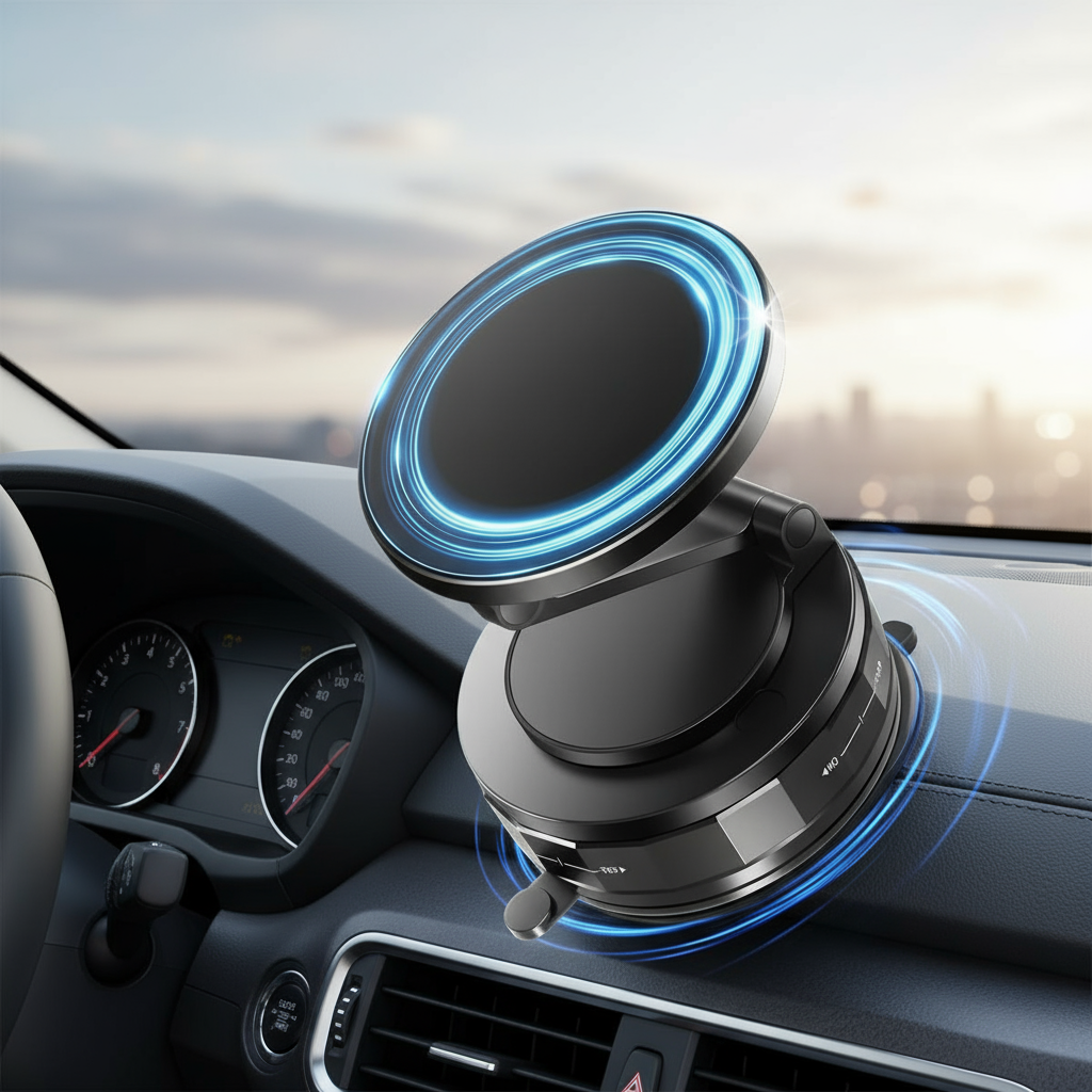 EYD VP05 ที่วางโทรศัพท์แม่เหล็กดูดสุญญากาศ 360° พับได้ สําหรับรถยนต์