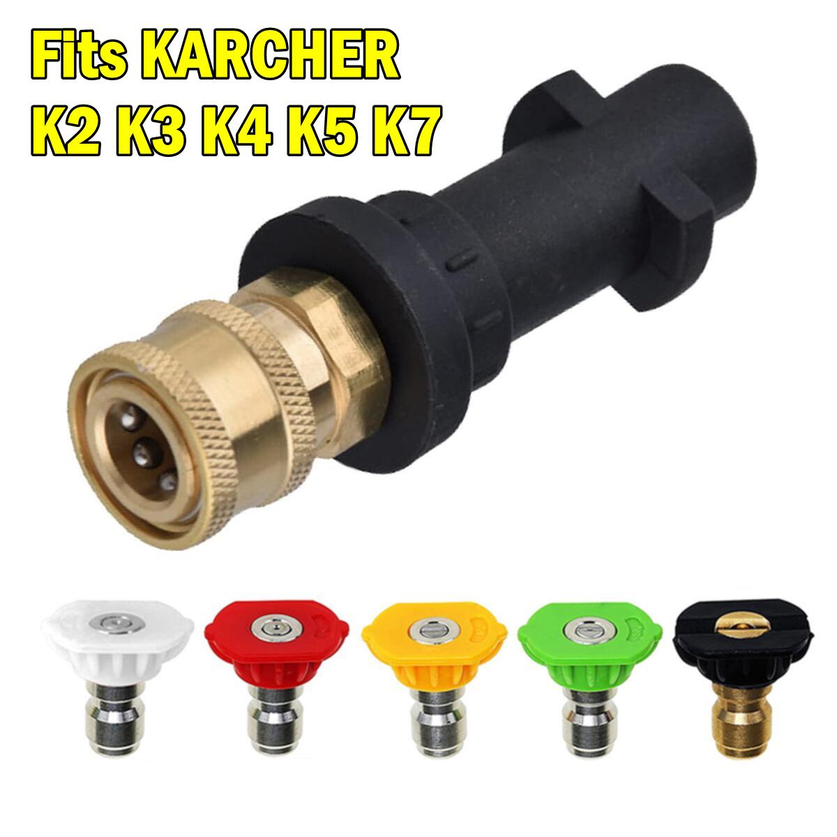Karcher Wash Gun Adapter 1/4 "เชื่อมต่ออย่างรวดเร็ว 5 หัวฉีดสเปรย์สําหรับ K2 K3 K4 K5 K7