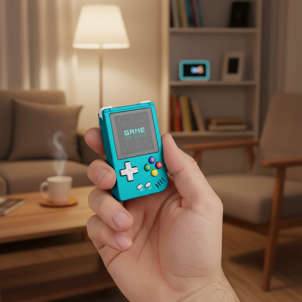 ANBERNIC RG Nano Retro เครื่องเล่นเกมพกพา หน้าจอ IPS ขนาด 1.54 นิ้ว การ์ด TF 64G อลูมิเนียม มินิ