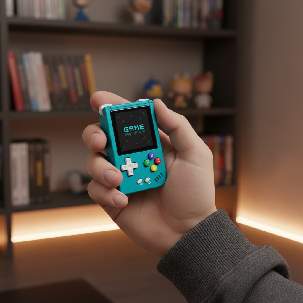 เครื่องเล่นเกมพกพา ANBERNIC RG Nano Retro หน้าจอ IPS ขนาด 1.54 นิ้ว การ์ด TF 64G คอนโซลอลูมิเนียมมิน