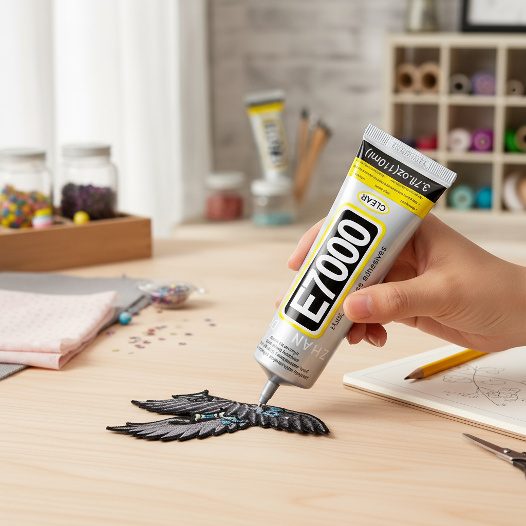 กาวผ้าใสเนื้อนุ่ม ZHANLIDA E7000 110ML กาว DIY แข็งแรงสําหรับเสื้อผ้า ชุดแต่งงาน เพชร กันน้ํา