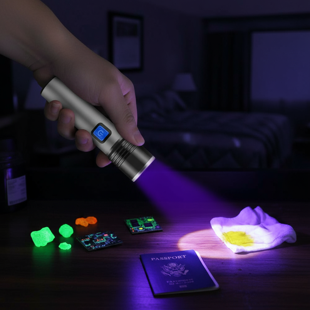 แสง UV 395nm, แสงแบล็คไลท์ปรับได้ สําหรับตรวจจับปัสสาวะสัตว์เลี้ยงและบ่มเรซิ่น