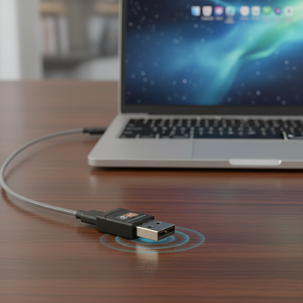 การ์ดไร้สาย USB WiFi และ Bluetooth สําหรับคอมพิวเตอร์และโน้ตบุ๊ก