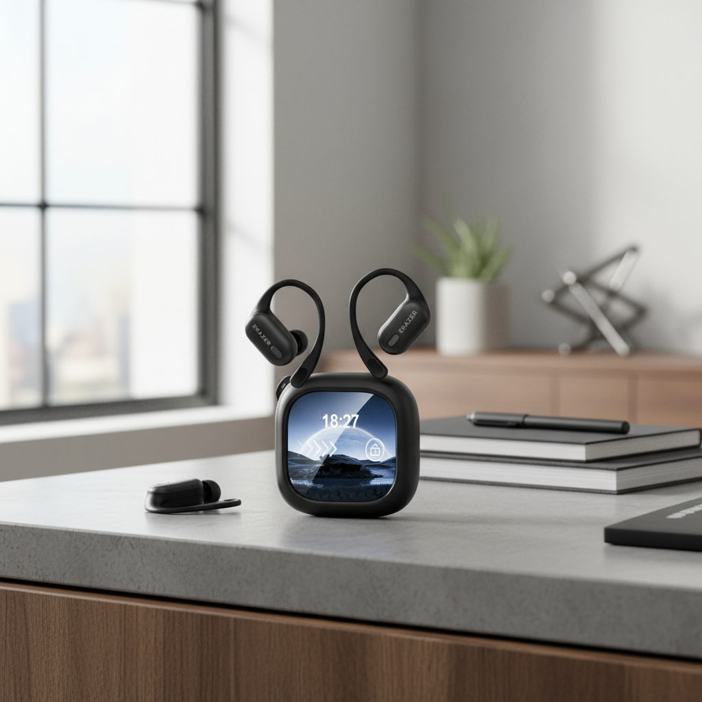 ERAZER XF38 เอียร์โฟนแปลเสียง AI พร้อมหน้าจอสัมผัส รองรับ 135 ภาษา แบบเปิดหู กันน้ํา มีไมโครโฟน เชื่