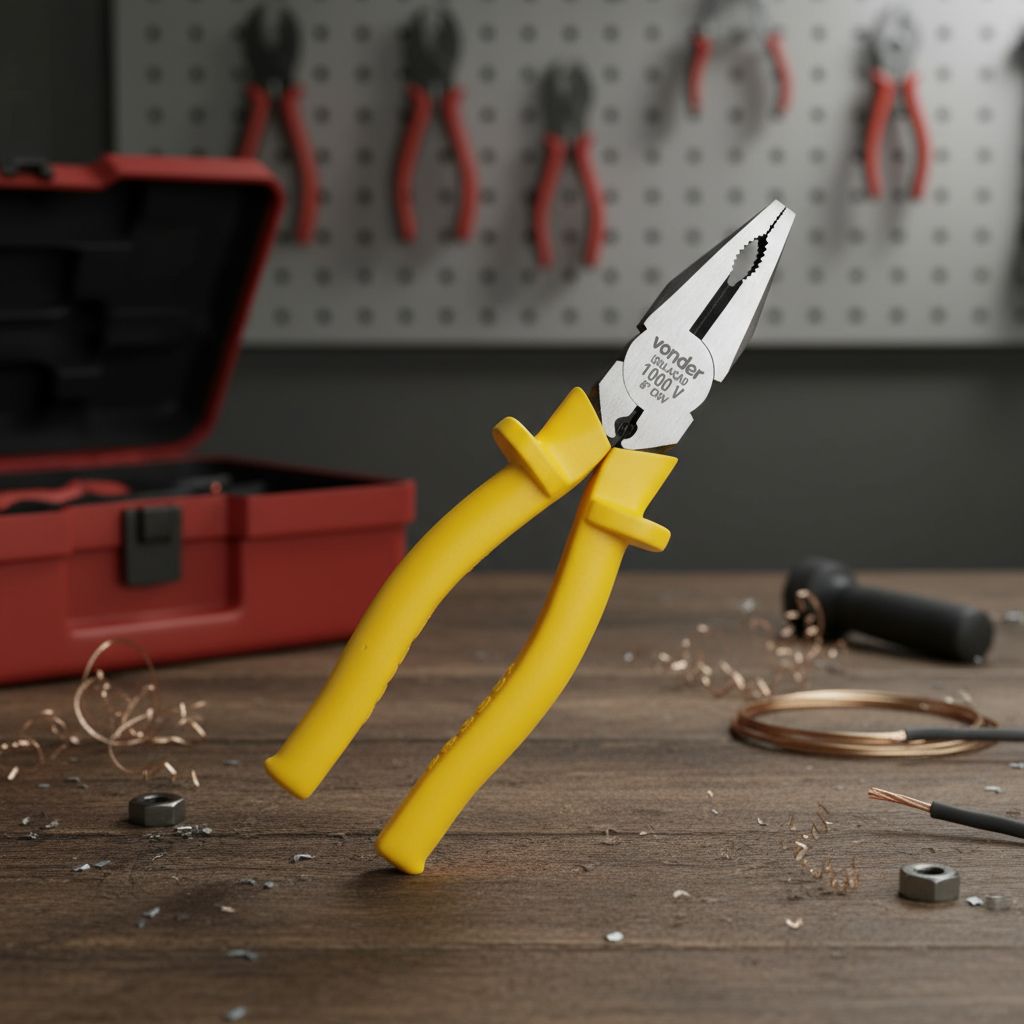 VONDER คีมอเนกประสงค์ขนาด 8 นิ้ว เครื่องมือหุ้มฉนวน 1000V สําหรับช่างไฟฟ้า