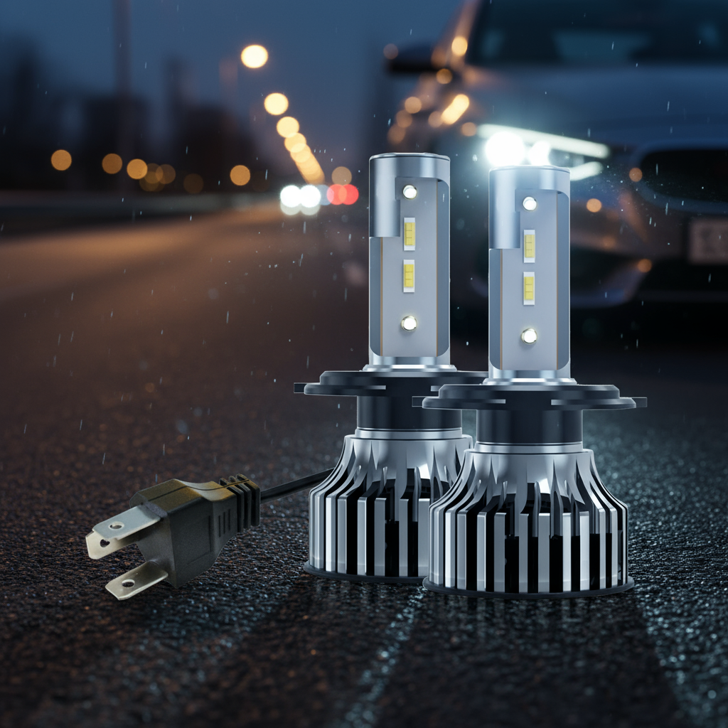 ไฟหน้า LED สําหรับรถยนต์ H7 H1 H3 H4 H11 9005 9012 ลําแสงสว่าง 3000k 4300k 6000k 8000k ประหยัดพลังงา