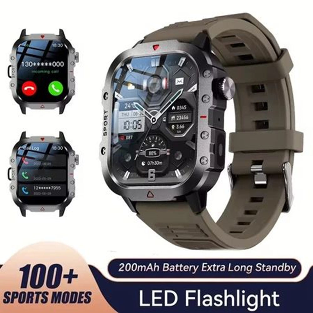 สมาร์ทวอทช์ TechLife H11 หน้าจอ HD 1.96 นิ้ว ไฟฉาย LED บลูทูธ โทรได้