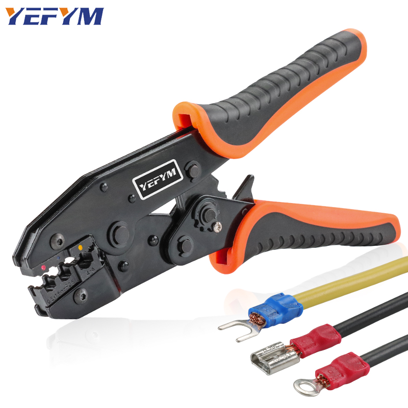 Ratchet Crimping Tool HX-30J ฉนวนสายไฟ Crimping สําหรับ AWG 20-10 (0.5-6mm2) RV/SV/FDD/MDD Terminals