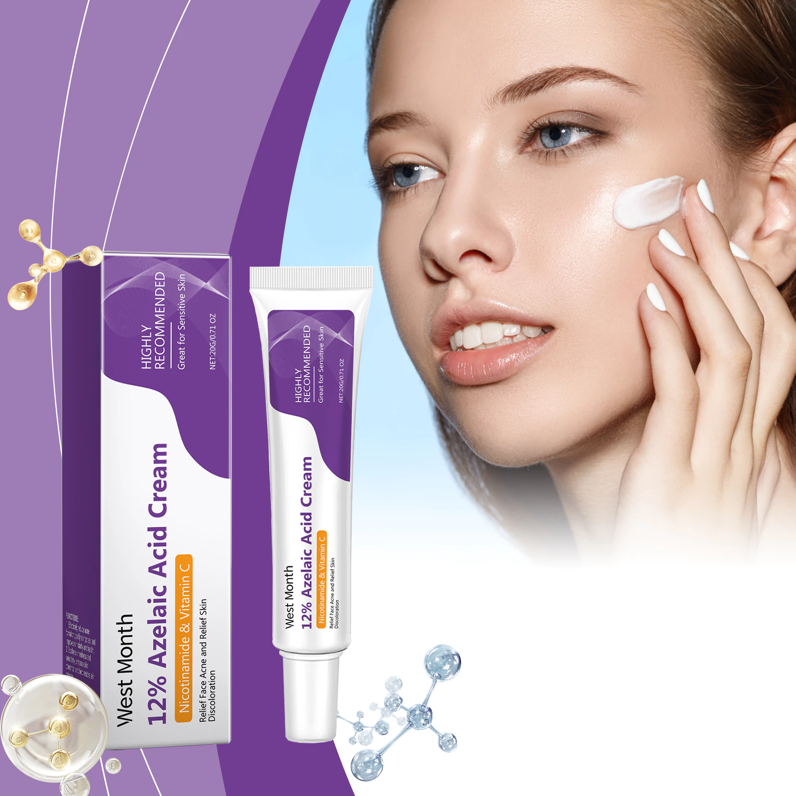 Azelaic Acid Serum: สูตรไฮยาลูโรนิก แอนด์ ไนอาซินาไมด์ ไบรท์เทนนิ่ง  สกินแคร์ ของขวัญสําหรับผู้หญิง thumbnail 4