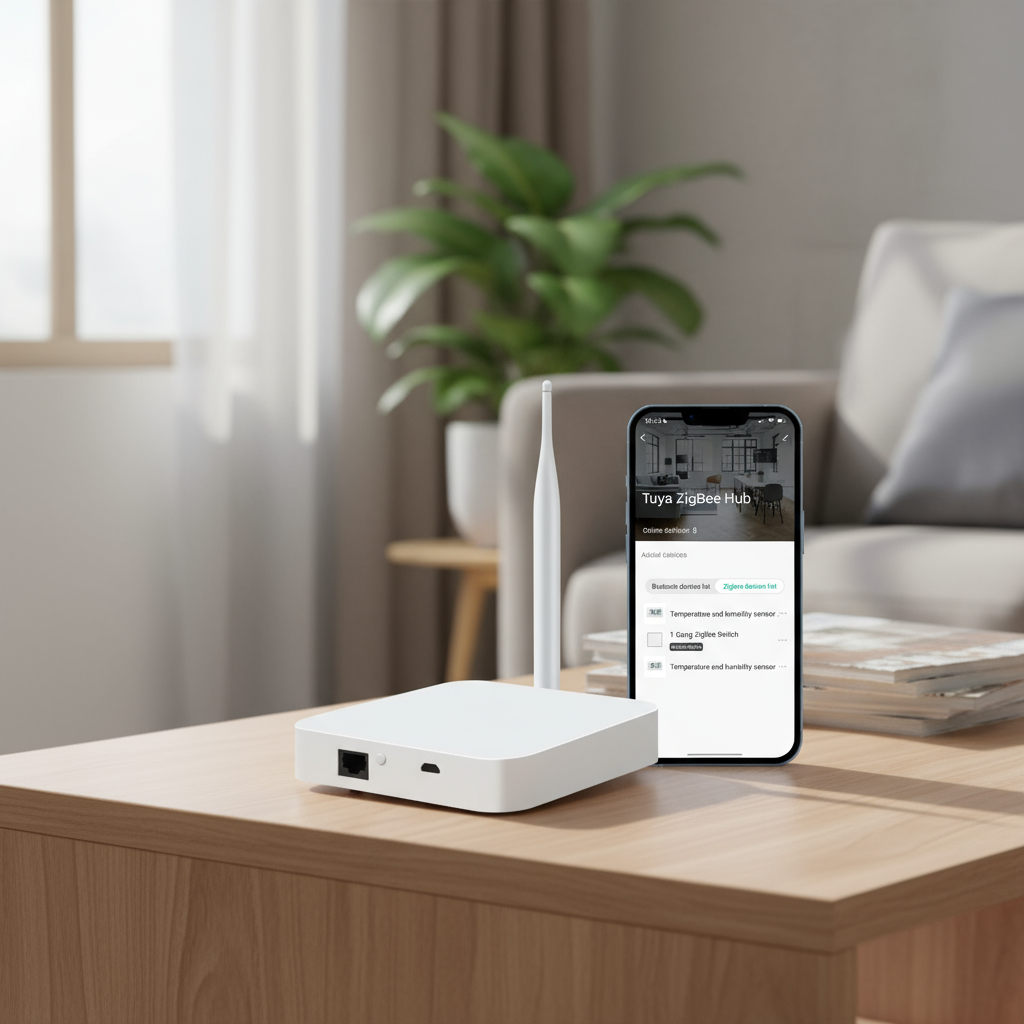 GIRIER ทํางานร่วมกับฮับเกตเวย์ Tuya ZigBee พร้อมเสาอากาศ เกตเวย์อัจฉริยะแบบมีสายฮับตาข่ายบ้านอัตโนมั