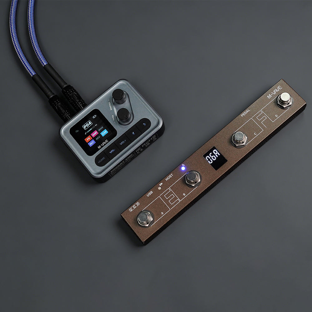 M-VAVE Pocket Amp Chocolate Plus MIDI Foot Controller ชุดควบคุมเอฟเฟกต์กีตาร์ที่สมบูรณ์สําหรับสตูดิโ