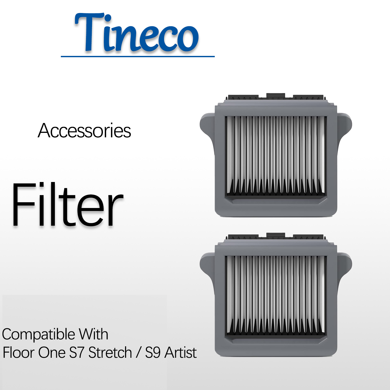 ใช้งานได้กับเครื่องถูพื้นแบบ Tineco Floor One S7 Stretch, S9 Artist, ไส้กรอง HEPA, อะไหล่เปลี่ยนสําร