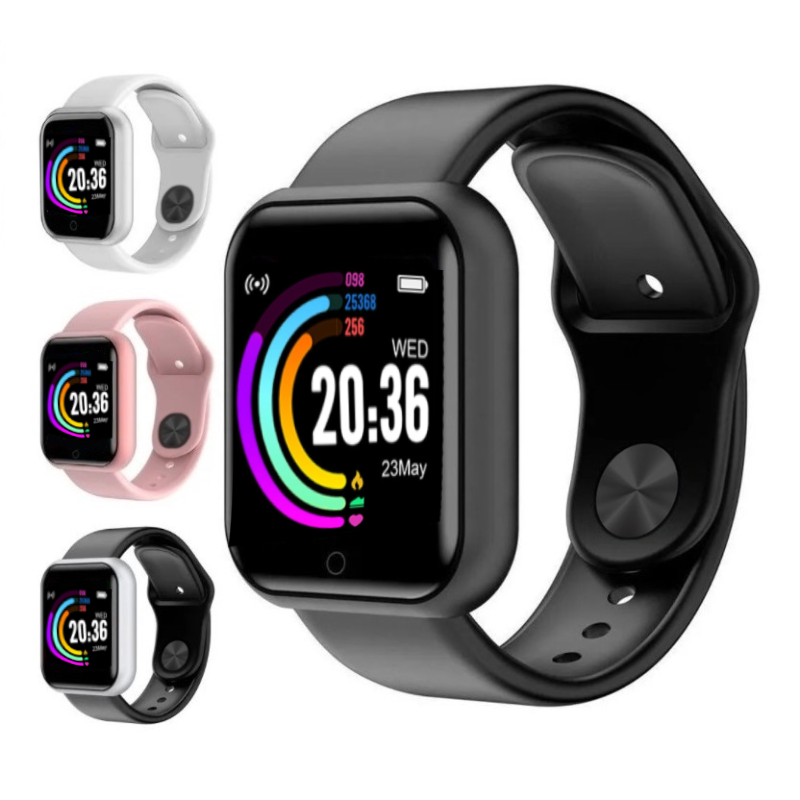 Y68 D20s สมาร์ทนาฬิกาบลูทูธฟิตเนส Tracker นาฬิกาผู้ชายผู้หญิง Smartwatch สร้อยข้อมือดิจิตอลสายรัดข้อ