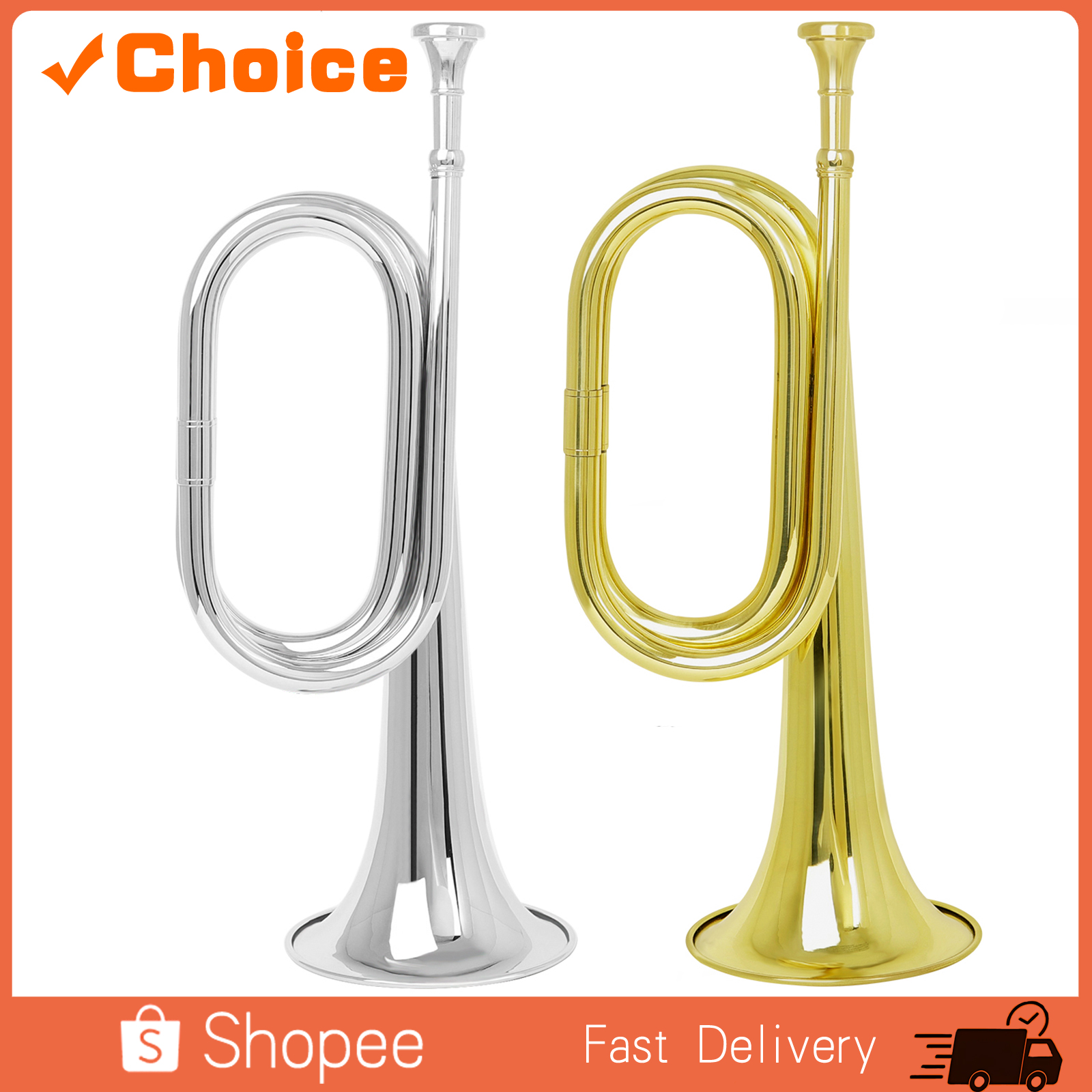 SLADE Bugle C Tune Bell ขนาดใหญ่ Step สเปน Bugle สําหรับฝึกประสิทธิภาพปากเป่าทองเหลืองเครื่องมือสําห