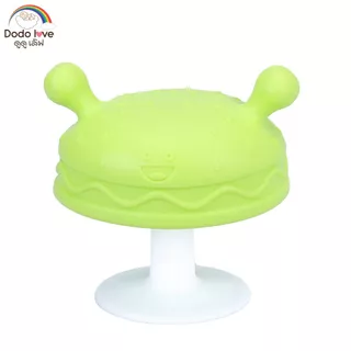 DODOLOVE ยางกัดเด็กซิลิโคนรูปเห็ด มีกล่องเก็บป้องกันฝุ่น – สีเขียว
