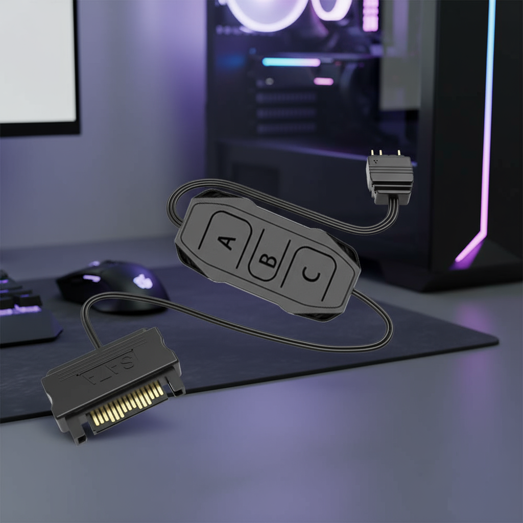 สายแปลง SATA เป็น 3 ขา 5V ARGB สําหรับพัดลมเคส