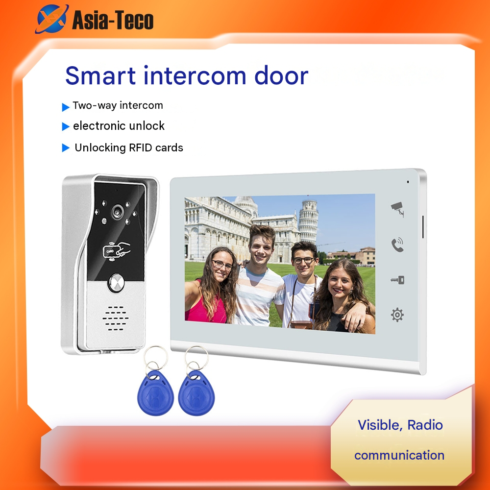 Wired Visual Video Intercom System 7 นิ้ว 700TVL Doorphone กล้องชุดสําหรับ Villa Apartment ในครัวเรื