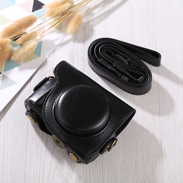 เคสกล้องหนัง PU สําหรับกล้องทั้งเครื่องพร้อมสายสะพาย สําหรับ Canon G9X / G9X II