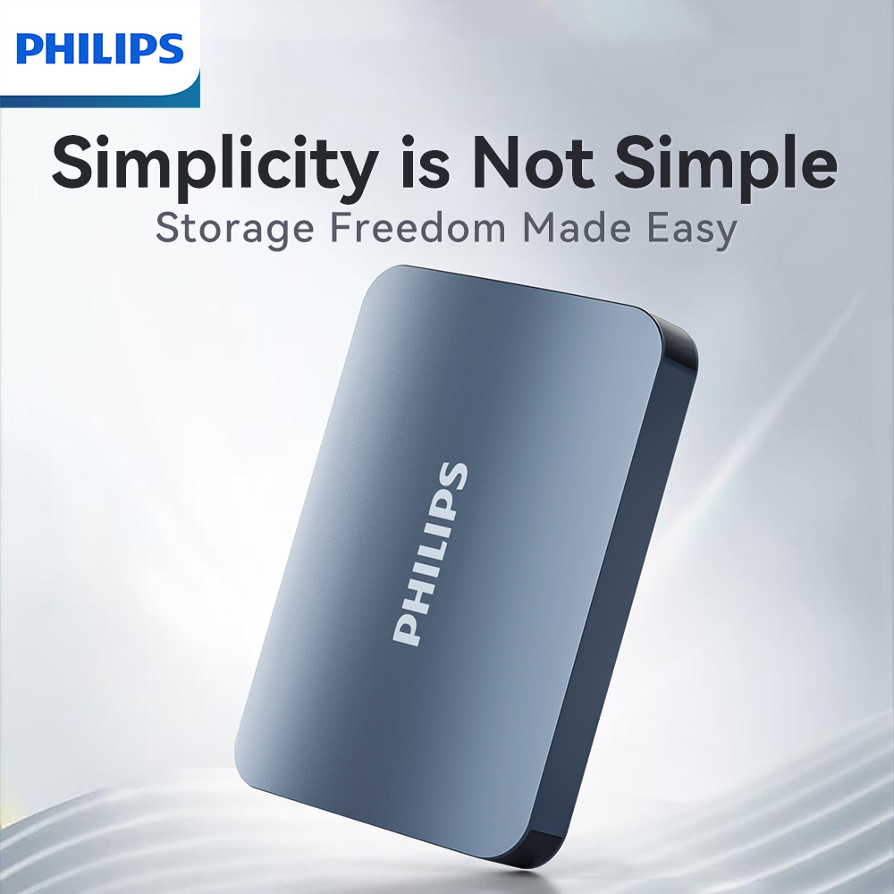 PHILIPS 21PD ฮาร์ดไดรฟ์พกพาภายนอก ฮาร์ดดิสก์ภายนอก USB 3.0 ความจุ 1TB/2TB ความเร็วสูง 130MB/s exFAT 