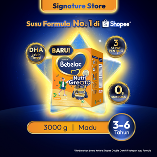 [BARU] Bebelac 3+ (3-6 Tahun) Madu 3000 gr Susu Pertumbuhan Bubuk