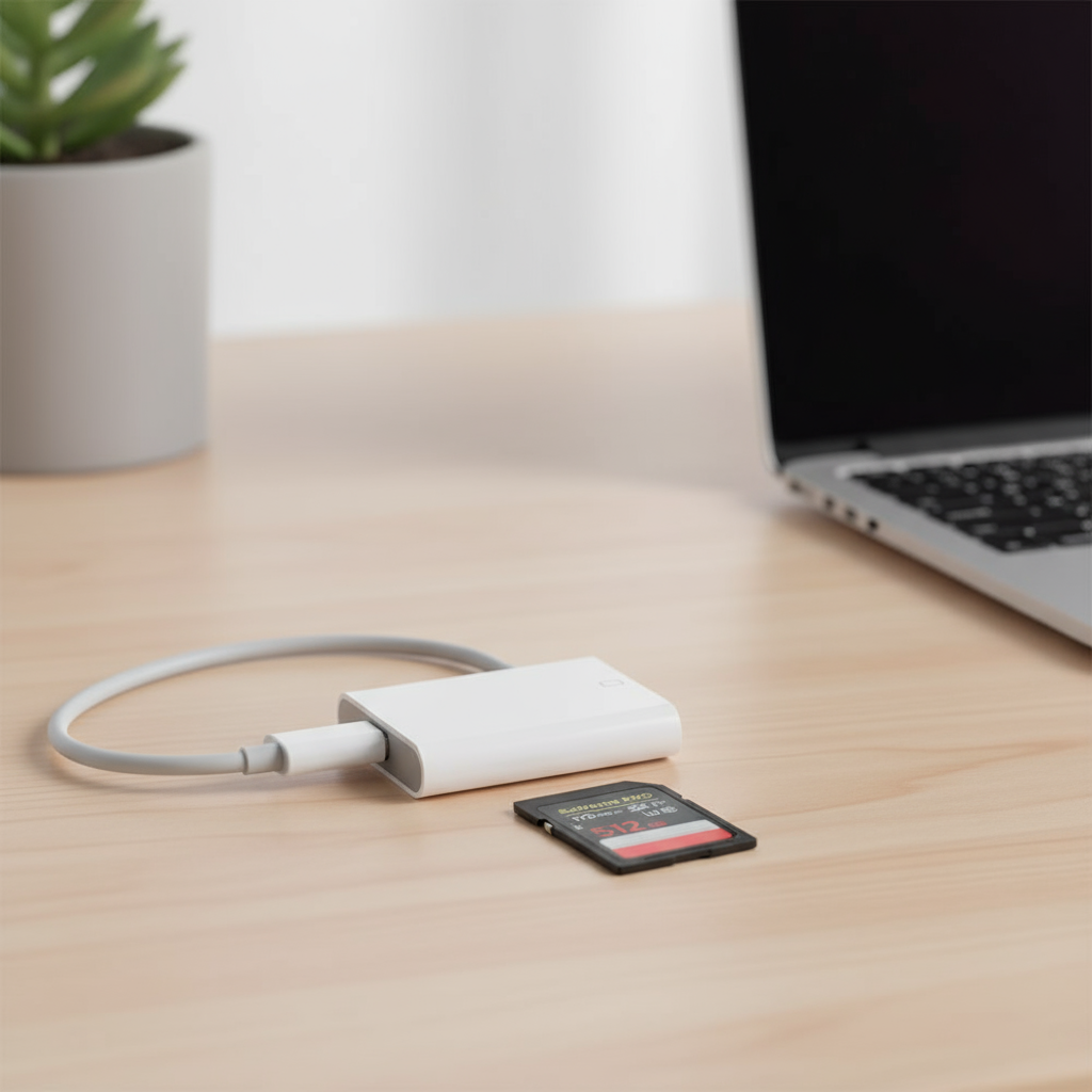 อะแดปเตอร์อ่านการ์ด SD Type C สําหรับ iPhone 16 15 Pro Max Plus iPad MacBook สาย OTG