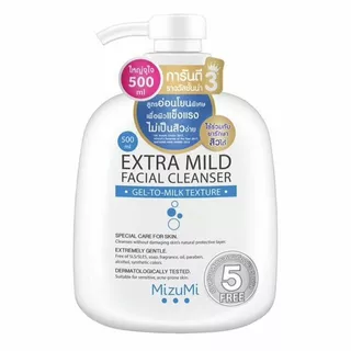 MizuMi Extra Mild Facial Cleanser เจลล้างหน้า สูตรอ่อนโยนพิเศษ ขนาด 500 ml