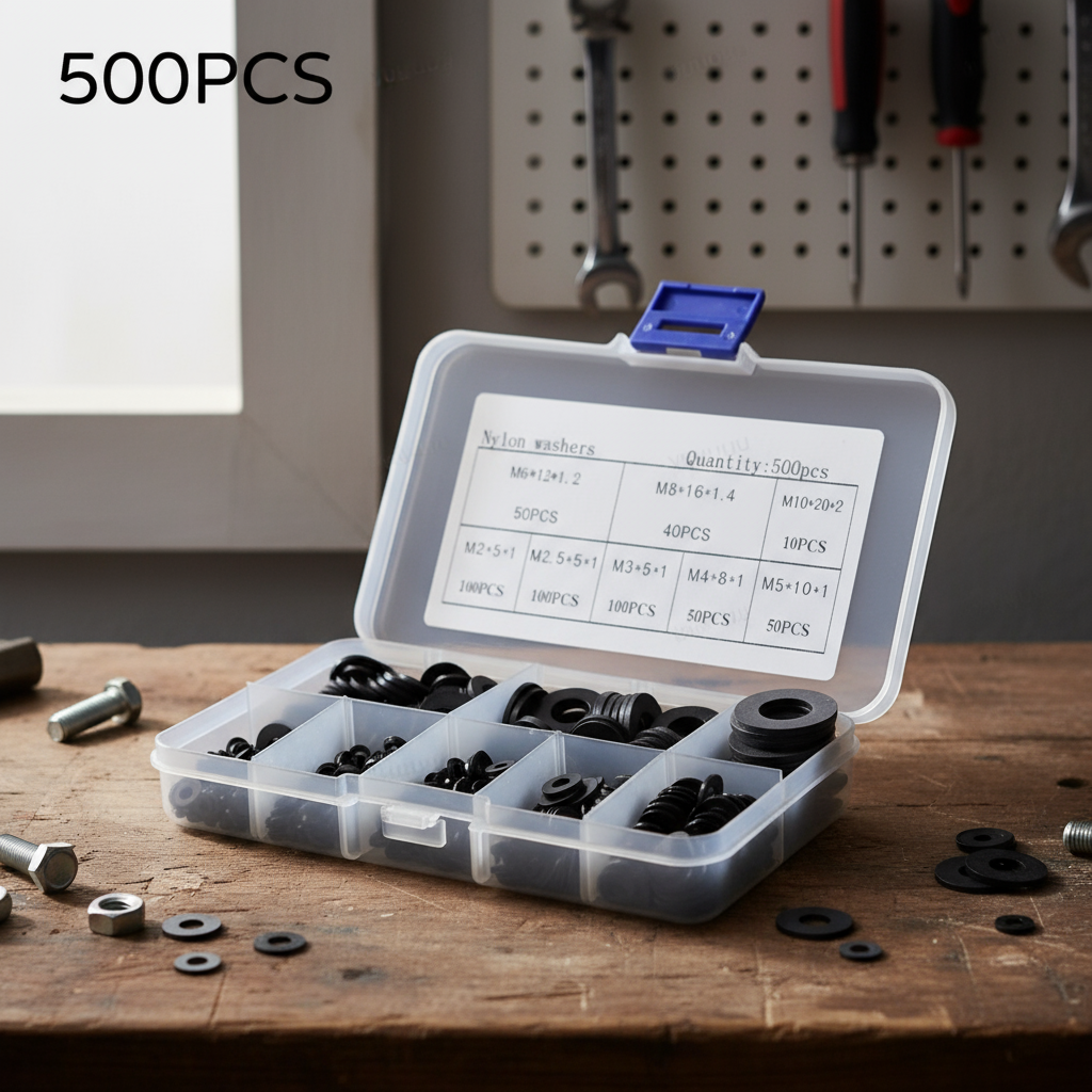 ชุดแหวนรองพลาสติก 500 ชิ้น - แหวน O-Ring M2/M2.5/M3/M4/M5/M6/M8 สําหรับสกรู