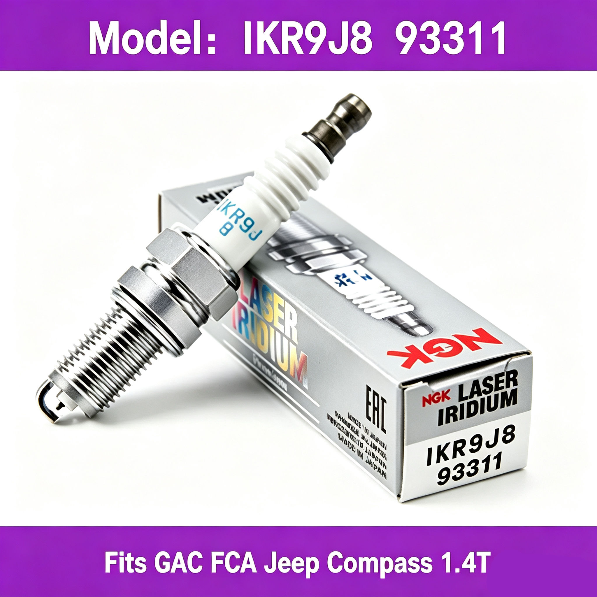 Ngk Ikr9j8 93311 หัวเทียนสําหรับเข็มทิศรถจี๊ป 1.4t Turbo