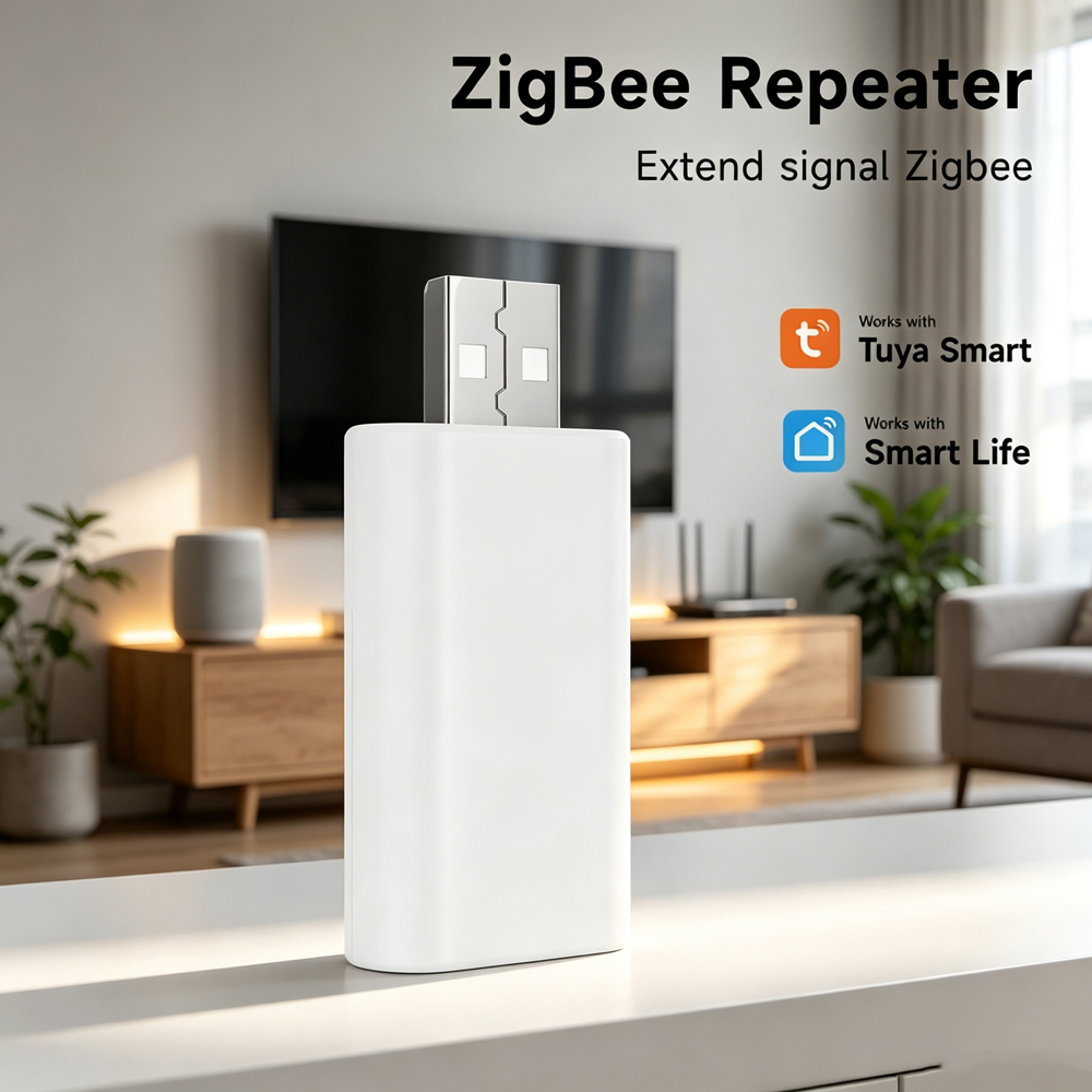 ตัวขยายสัญญาณ Tuya Mini ZigBee 3.0 แบบ USB สําหรับขยายสัญญาณและขยายระยะทางสําหรับ Smart Life ต้องใช้เกตเวย์และอุปกรณ์บ้านอัตโนมัติ