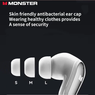 Monster MQT52 TWS หูฟังชนิดใส่ในหูคุณภาพเสียงไฮไฟหูฟังลดเสียงรบกวนอัจฉริยะเสียงพาโนรามา 0.08 วินาที Latency ต่ําพิเศษ HD Call ชุดหูฟังกันน้ํา