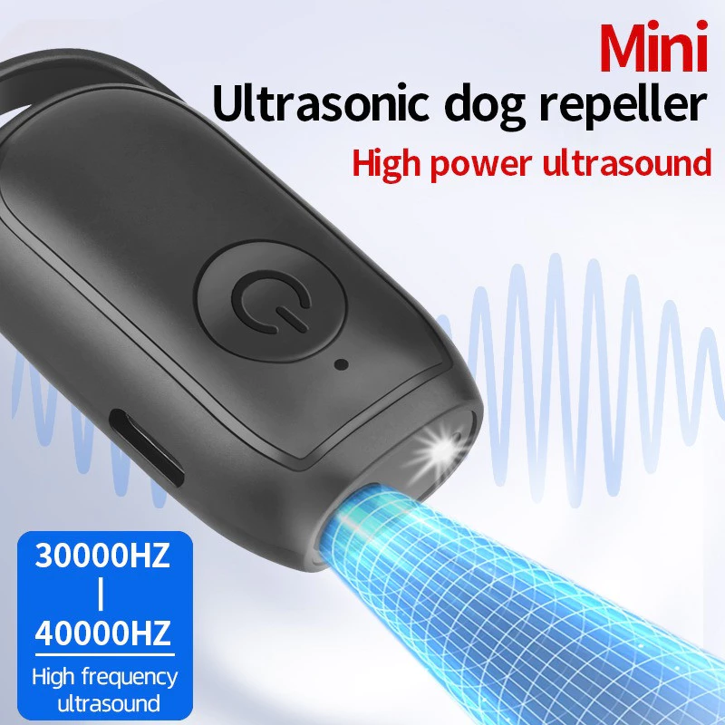 PetGuard Ultrasonic Dog Bark Trainer อุปกรณ์ป้องกันเห่าแบบพกพา USB ชาร์จ LED - รูปที่ 4