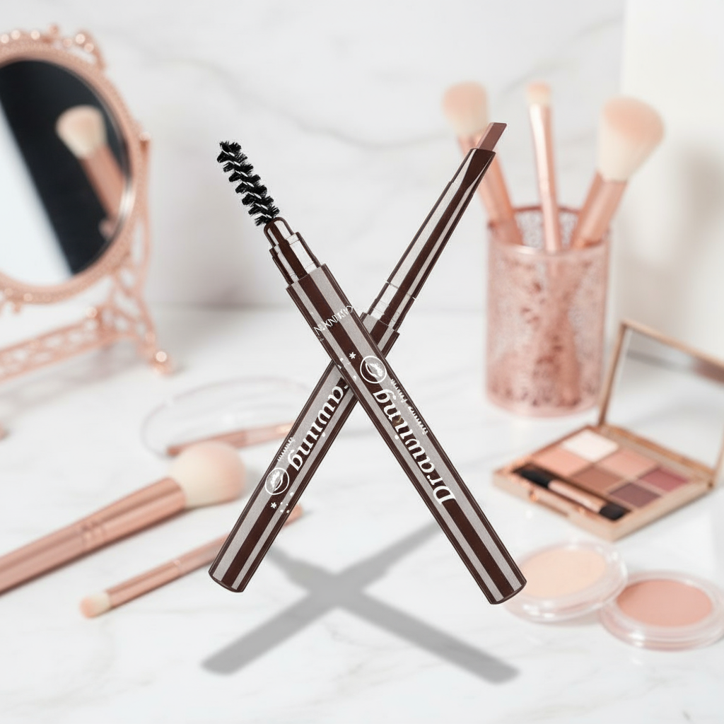 ปากกาเขียนคิ้วที่มีความแม่นยํา ปลายตัดและแปรง Spoolie สําหรับคิ้วที่ดูเป็นธรรมชาติ