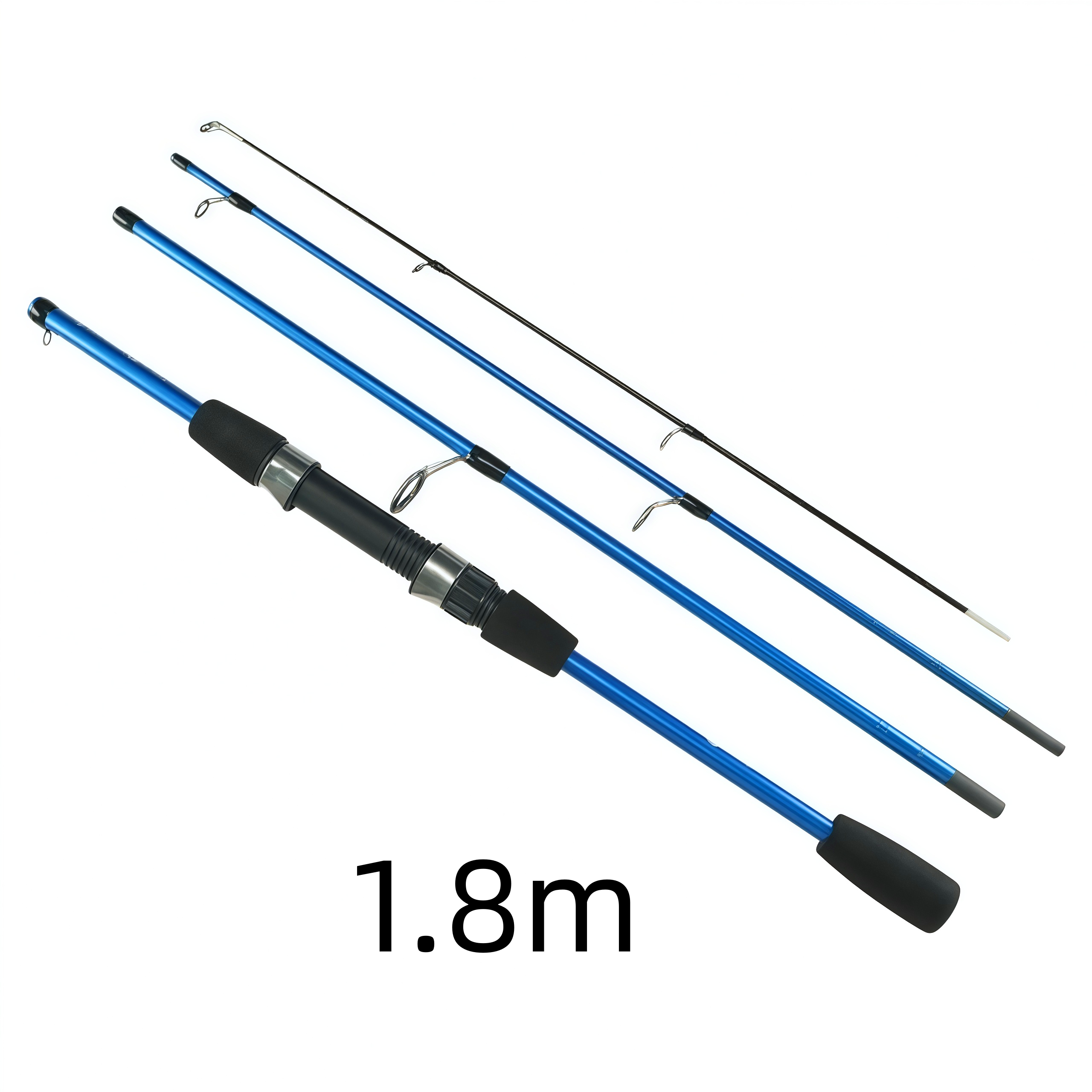 BRAVMACKSpinning Luya Fishing Rod 1.8m(4 ส่วน)/2.1m(5 ส่วน) คาร์บอนไฟเบอร์แบบพกพา Travel Fishing Pole น้ําจืดน้ําเค็ม Fishing Tackle สีฟ้า