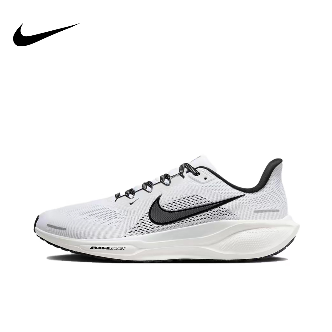 รองเท้าวิ่งผู้ชาย Nike Pegasus 41 สีขาวสีดําน้ําหนักเบาดูดซับแรงกระแทก Fd2722-105