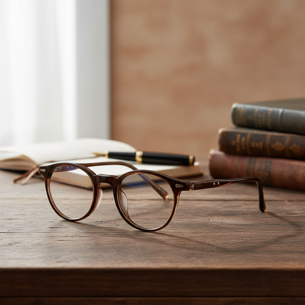 แว่นตาออปติคอลป้องกันแสงสีฟ้า TR90 กรอบทรงกลมวินเทจทันสมัยสําหรับผู้ชายและผู้หญิง
