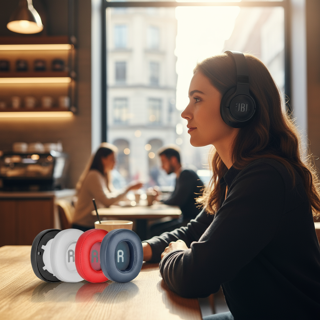 แผ่นรองหูหนังสําหรับเปลี่ยนใช้กับหูฟัง JBL Tune 700BT 710BT 760NC 750BTNC