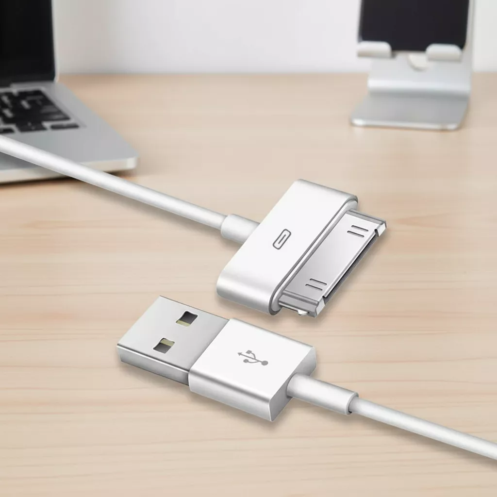 สายชาร์จ USB สําหรับ iPhone 4 4s 3G 3GS iPad 1 2 3 iPod Nano Touch พร้อมอะแดปเตอร์
