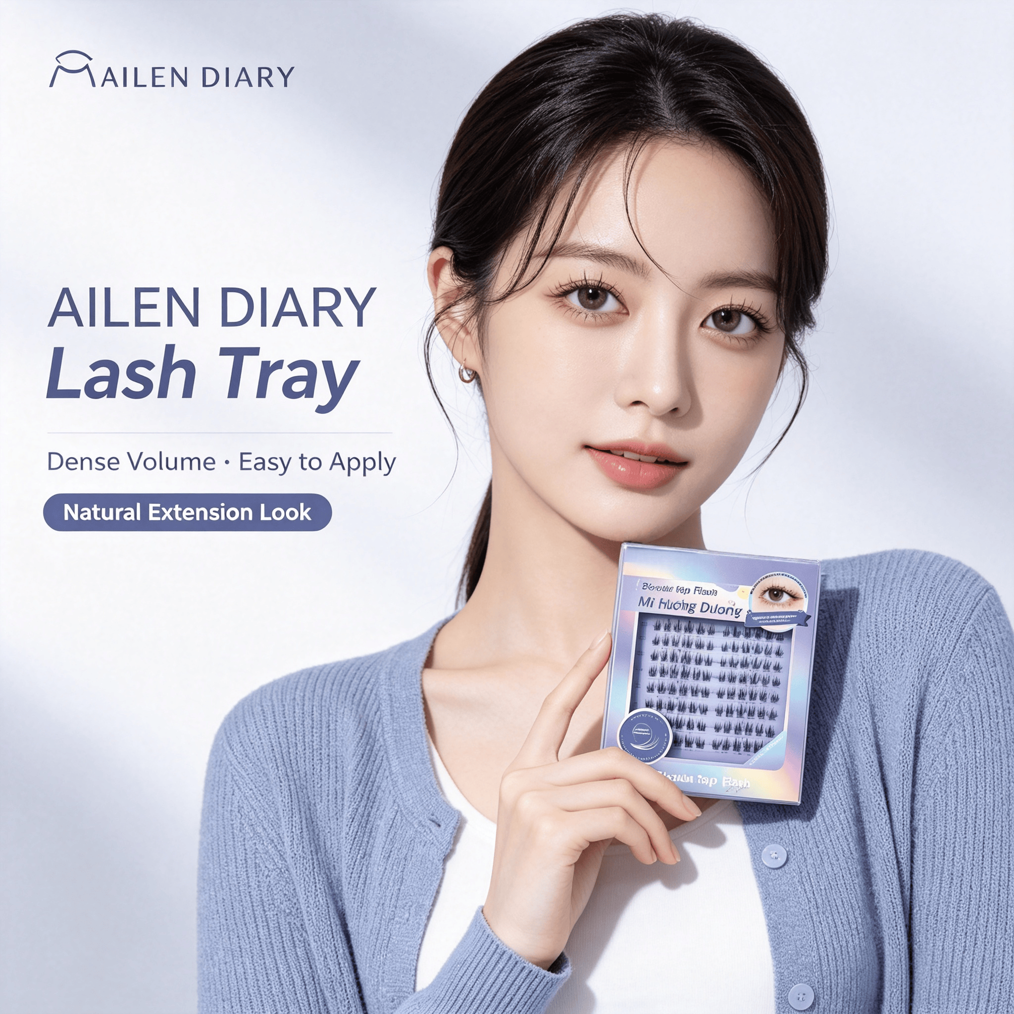 Mlen Diary Sunflower Medium ขนตาปลอมนุ่มธรรมชาติReusable Cluster Lashes