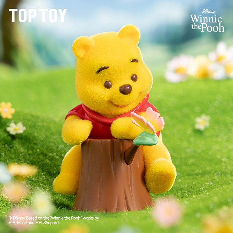 กล่องสุ่มฟิกเกอร์ขนฟู Disney Official Winnie the Pooh Happy Time Series จาก TOPTOY (8 แบบปกติ + 1 แบ