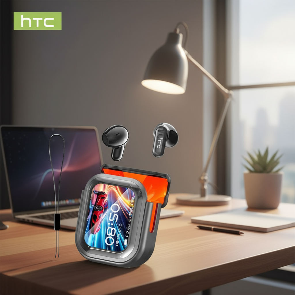 หูฟังไร้สาย HTC NE20: บลูทูธ 6.0, ฟีเจอร์ AI, แปลแบบเรียลไทม์, หน้าจอ LED อัจฉริยะ, เสียง HiFi, ลดเส