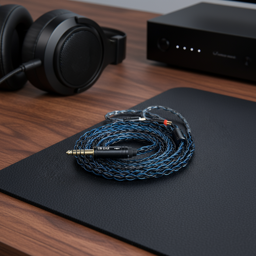 สายเคเบิลเปลี่ยน KBEAR ST12 IEM 8 แกน 4N OFC ชุบเงิน สําหรับ MMCX/2PIN/QDC ในหูและหูฟัง